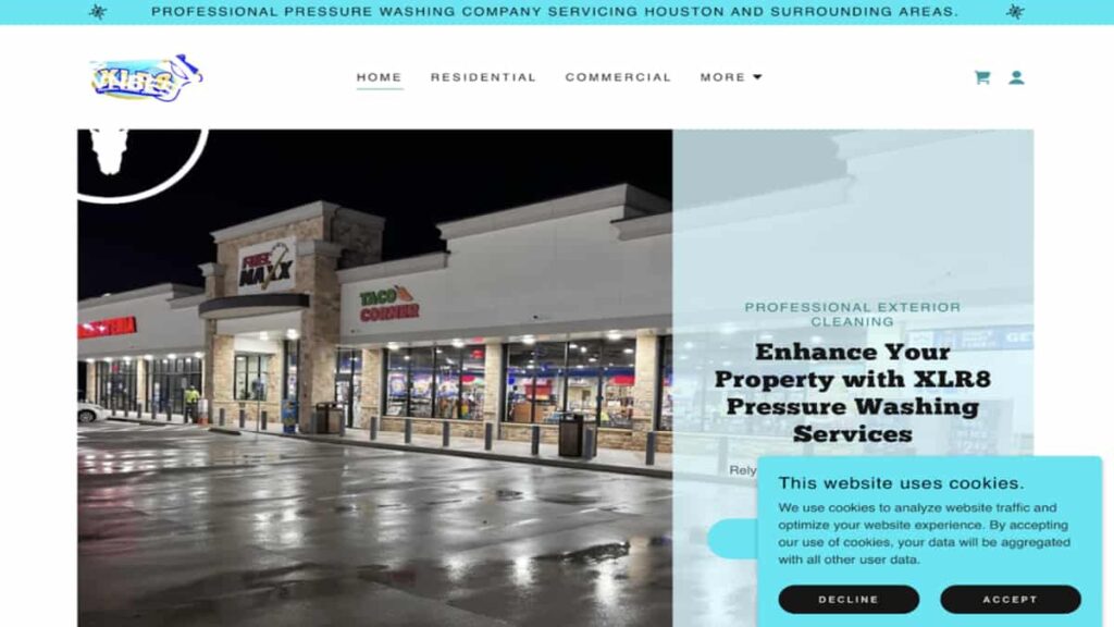 XLR8 Pressure Washing Services, LLC Homepage
