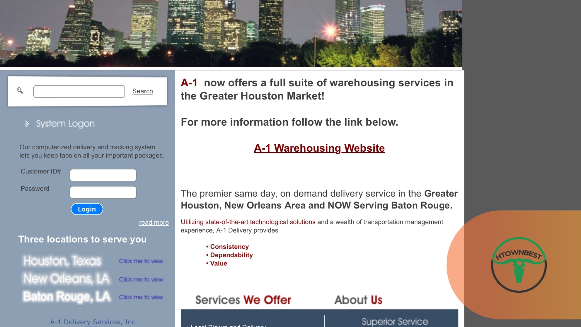 A-1 Delivery Services, Inc. Homepage