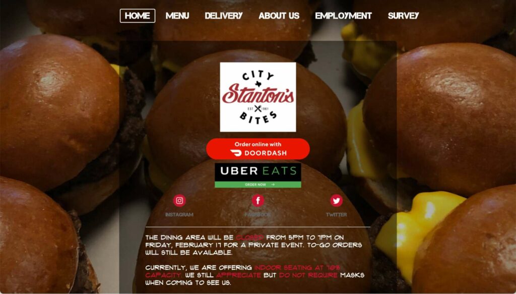 Stantons City Bites' Homepage