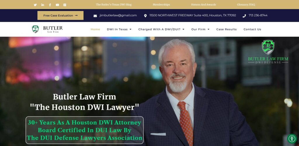 Butler Law Firm's Homepage