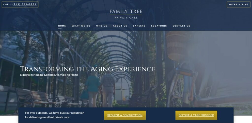 Family Tree Private Care's Homepage