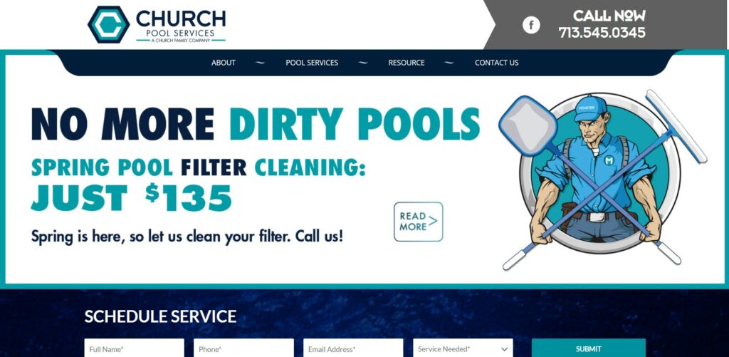 Church Pool Services' Homepage