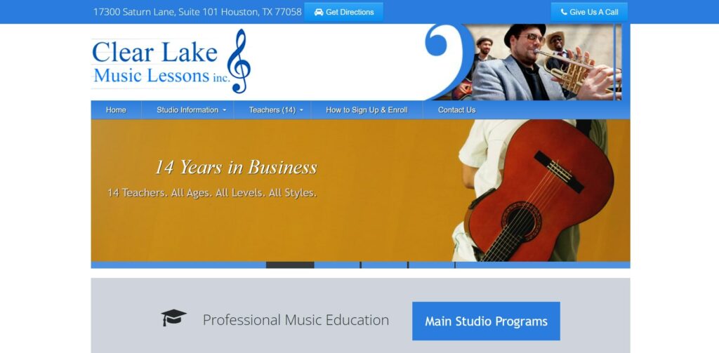 Clear Lake Music Lessons' Homepage