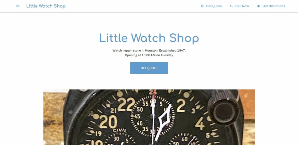 Little Watch Shop's Homepage