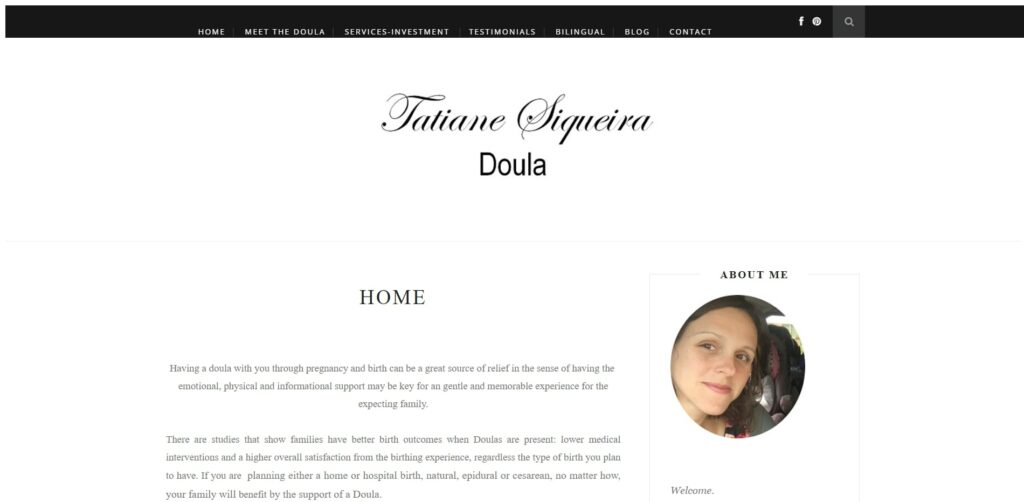 Tatiane Siqueira Doula LLC Homepage