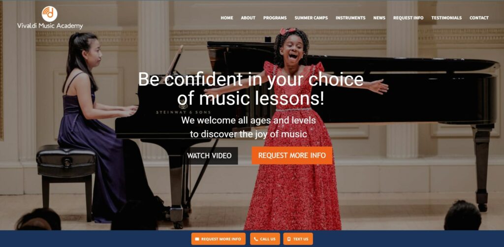 Vivaldi Music Academy's Homepage