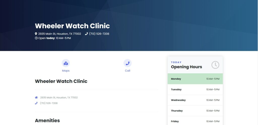 Wheeler Watch Clinic's Homepage
