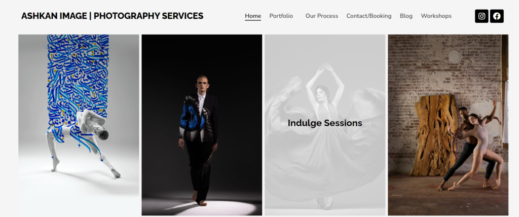 Ashkan Image Photography homepage