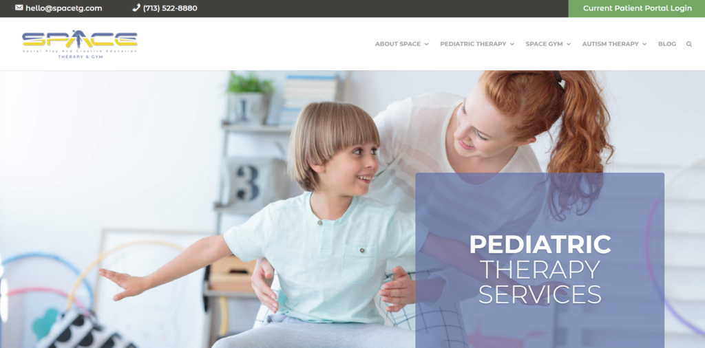 space therapy gym homepage